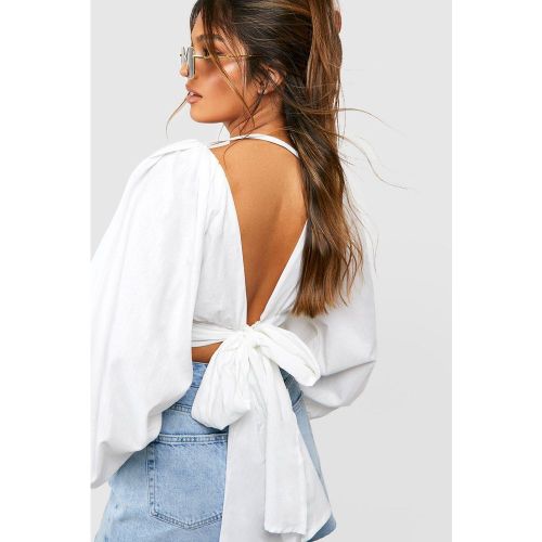 Crop Top À Manches Ballon - 34 - boohoo - Modalova