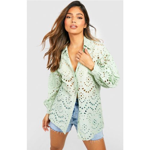 Chemise Oversize Brodée - 34 - boohoo - Modalova