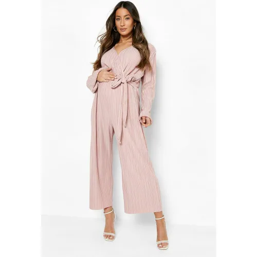 Maternité - Combinaison Jupe-Culotte Effet Plissé - 40 - boohoo - Modalova