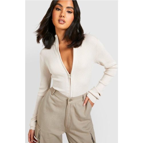 Body À Col Montant Zippé - S - boohoo - Modalova