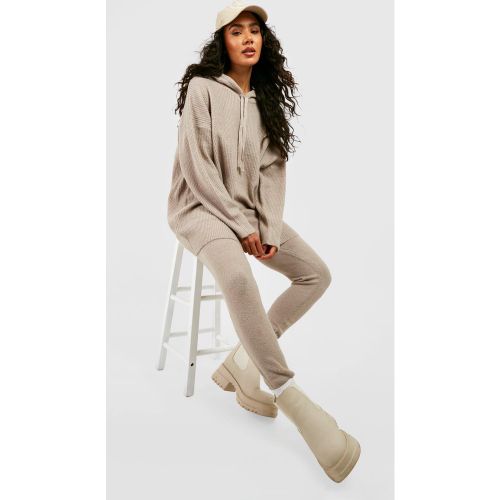 Ensemble En Maille Douce Avec Sweat À Capuche Et Pantalon - S - boohoo - Modalova