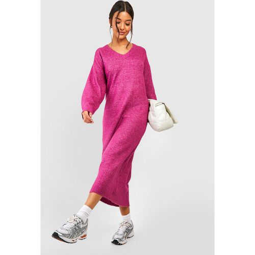 Robe Pull Oversize Longue En Maille Douce - 40 - boohoo - Modalova