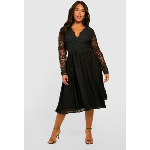 Grande Taille - Robe Dos Nu En Dentelle - 50 - boohoo - Modalova