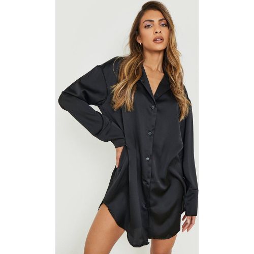 Robe Chemise Oversize En Satin - 36 - boohoo - Modalova