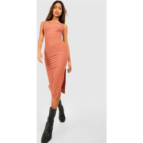 Robe Moulante Mi-Longue Côtelée - 42 - boohoo - Modalova
