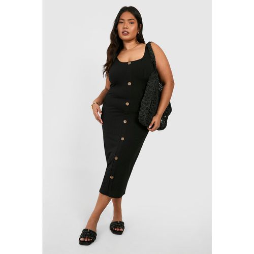 Grande Taille - Ensemble Avec Robe Mi-Longue Boutonnée Et Pardessus - boohoo - Modalova