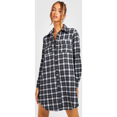 Robe Chemise Oversize À Carreaux - 40 - boohoo - Modalova
