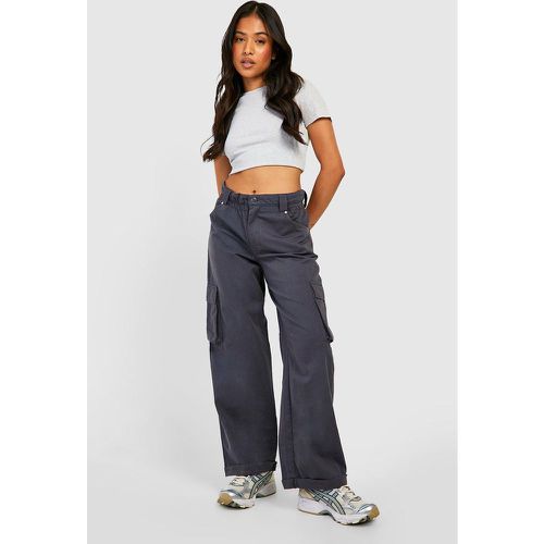 Petite" - Pantalon Paperbag Cargo En Twill - boohoo - Modalova