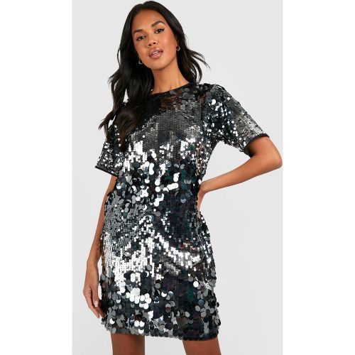 Robe Chemise De Soirée Oversize Pailletée - 40 - boohoo - Modalova