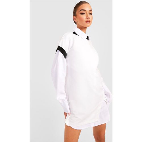 Robe Sweat 2 En 1 À Bandes Contrastantes - Blanc Écru - 46, Blanc Écru - boohoo - Modalova