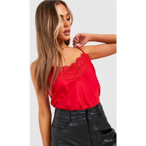 Caraco Satiné En Dentelle - 44 - boohoo - Modalova
