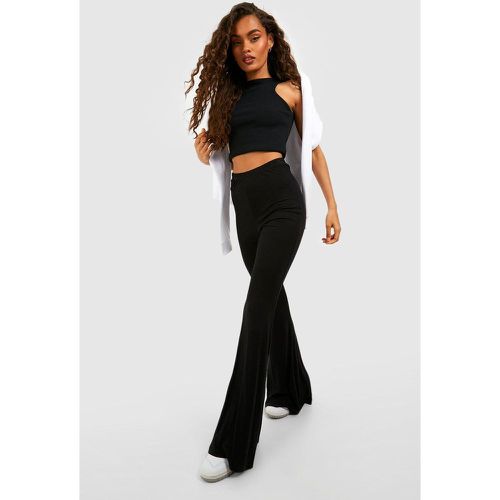 Pantalon Flare Froncé En Jersey - 42 - boohoo - Modalova