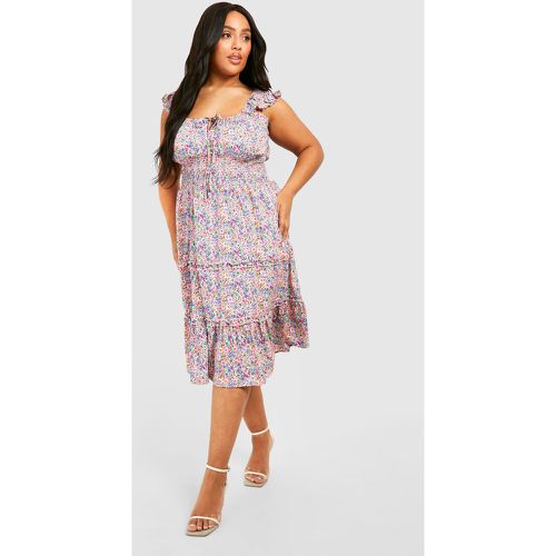 Grande Taille - Robe Mi-Longue Fleurie - boohoo - Modalova