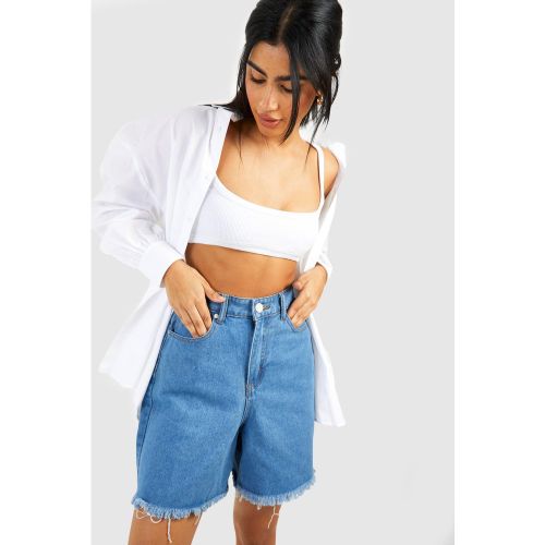 Tall" - Short En Jean Taille Haute - 38 - boohoo - Modalova