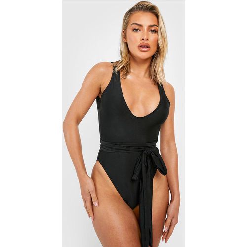 Maillot De Bain Noué À Col Rond - 42 - boohoo - Modalova