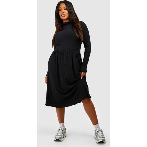 Grande Taille - Robe Mi-Longue À Col Roulé Et Manches Longues - 48 - boohoo - Modalova