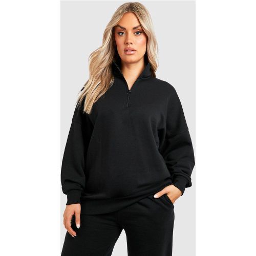 Grande Taille - Sweat Oversize Zippé - 44 - boohoo - Modalova