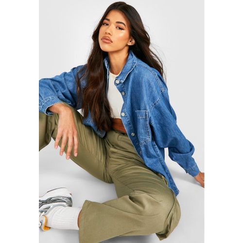 Tall" - Chemise Oversize Délavée Western - 36 - boohoo - Modalova