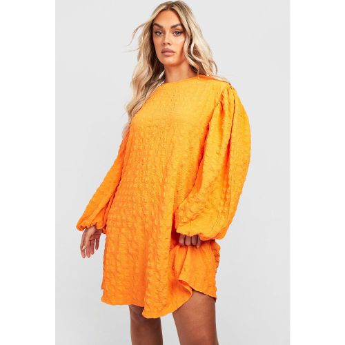 Grande Taille - Robe Babydoll Texturée - 44 - boohoo - Modalova