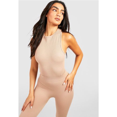Body Côtelé À Col Nageur - Xs - boohoo - Modalova