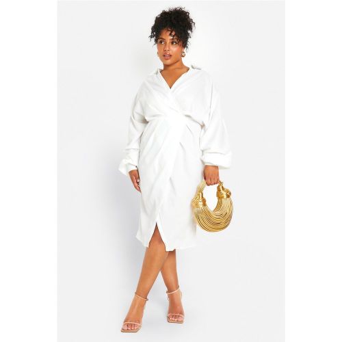 Grande Taille - Robe Chemise Mi-Longue - 56 - boohoo - Modalova