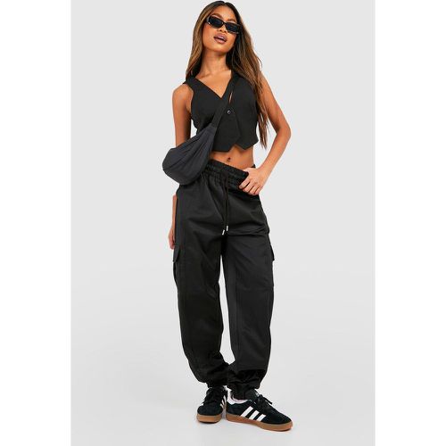 Jogging Cargo À Taille Haute Et Poches - 42 - boohoo - Modalova