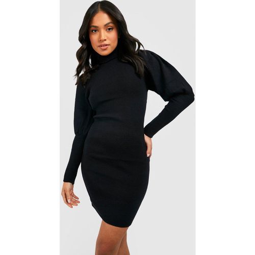 Petite" - Robe Pull En Maille À Manches Bouffantes - boohoo - Modalova