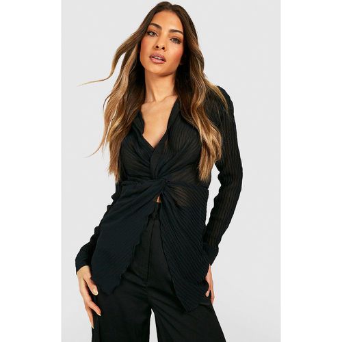 Chemise Longue Plissée Torsadée - 42 - boohoo - Modalova