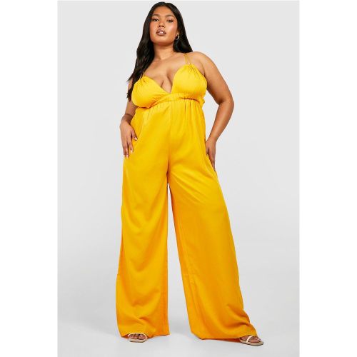 Grande Taille - Combinaison Large À Volants - 44 - boohoo - Modalova
