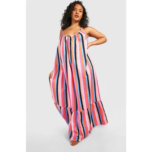 Grande Taille - Robe Longue Rayée - 48 - boohoo - Modalova