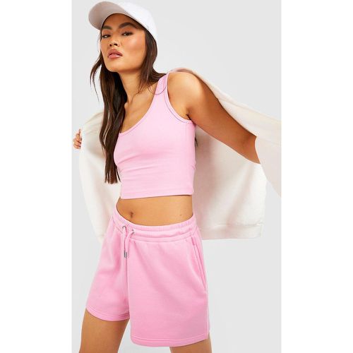 Ensemble Avec Crop Top À Col Rond Et Short - L - boohoo - Modalova