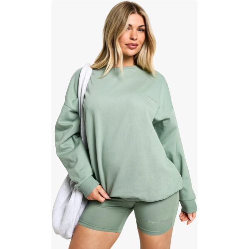 Ensemble Avec Sweat Oversize Et Short Cycliste - L - boohoo - Modalova