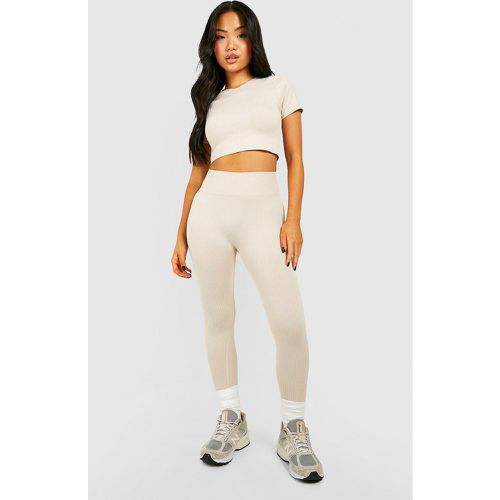 Petite" - Legging Côtelé Sans Coutures - L - boohoo - Modalova