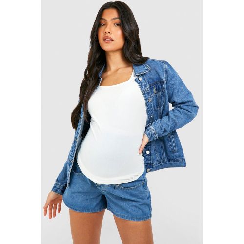 Maternité - Short De Grossesse Mom En Jean - 36 - boohoo - Modalova