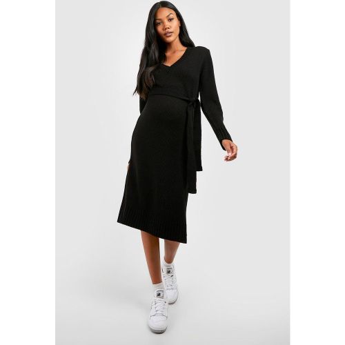 Maternité - Robe Pull De Grossesse À Col V - 42 - boohoo - Modalova