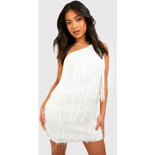 Petite" - Robe Courte Asymétrique À Franges - 38 - boohoo - Modalova