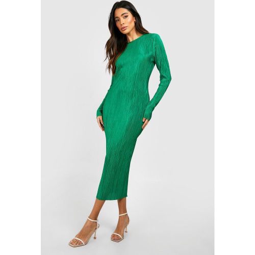 Robe Mi-Longue Plissée À Manches Évasées - 38 - boohoo - Modalova