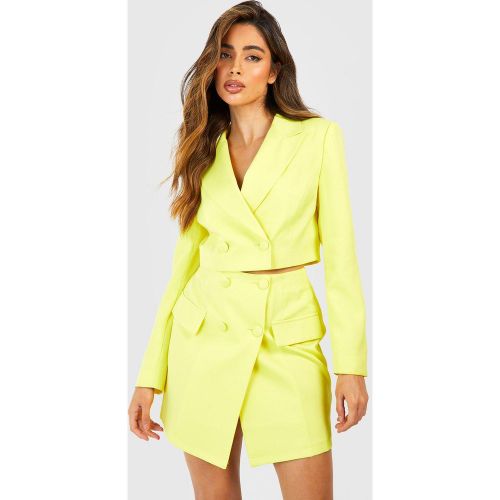 Mini-Jupe De Tailleur Boutonnée - 38 - boohoo - Modalova