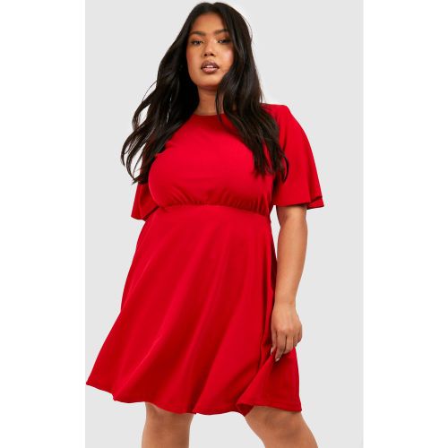 Grande Taille - Robe Portefeuille Plissée - 44 - boohoo - Modalova