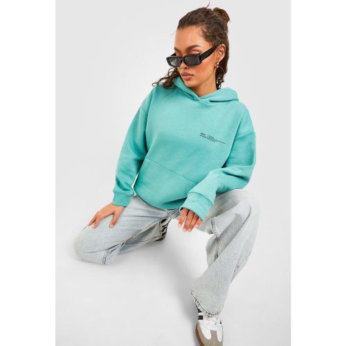 Sweat À Capuche Oversize À Inscription - S - boohoo - Modalova