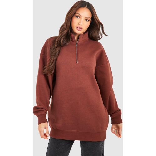 Tall" - Sweat Oversize Basique À Col Zippé - 36 - boohoo - Modalova