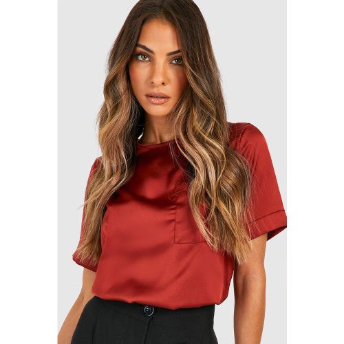 Blouse Satinée Basique - 38 - boohoo - Modalova