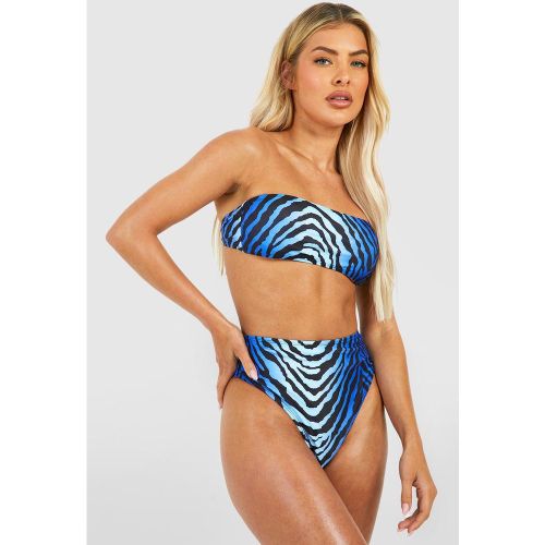 Bikini Zébré Taille Haute - 34 - boohoo - Modalova