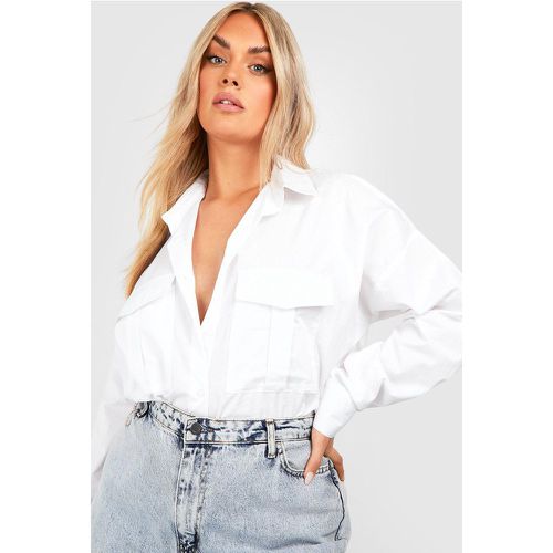 Grande Taille - Chemise Oversize En Coton - 46 - boohoo - Modalova