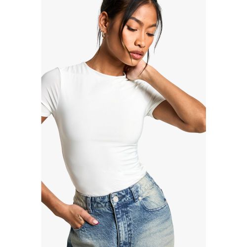 T-Shirt Soyeux Double Épaisseur - 34 - boohoo - Modalova