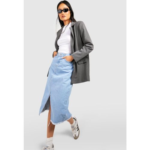 Jupe Longue Fendue En Jean - L - boohoo - Modalova