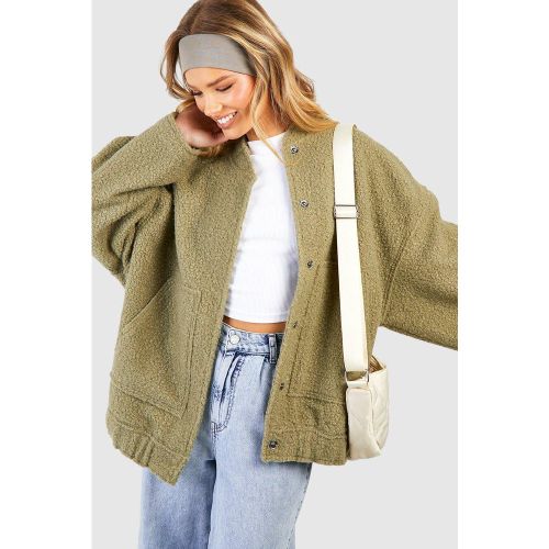 Bomber Oversize En Laine - 36 - boohoo - Modalova