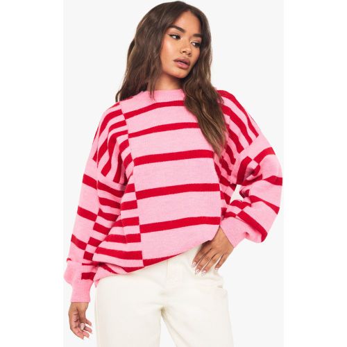 Pull Oversize À Rayures Mixtes - S - boohoo - Modalova