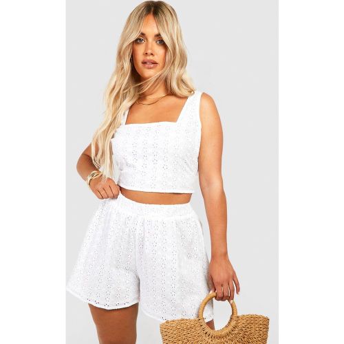 Grande Taille - Short En Broderie Anglaise - 44 - boohoo - Modalova
