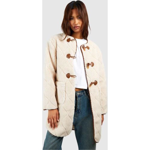 Tall" - Veste Longue Matelassée En Synthétique Polaire - 34 - boohoo - Modalova